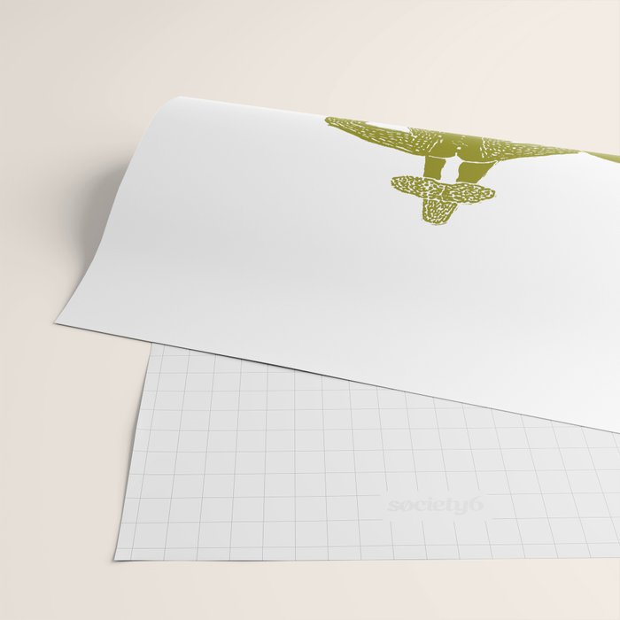 Solo Rider Dark Moss â Minimalist Cowboy Art Wrapping Paper Gallery Image 2