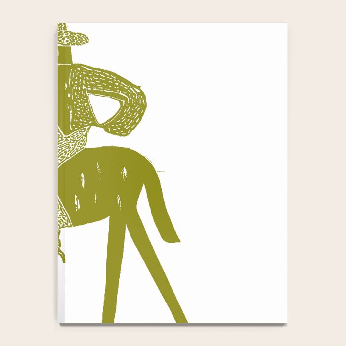 Solo Rider Dark Moss â Minimalist Cowboy Art Notebook Gallery Image 4