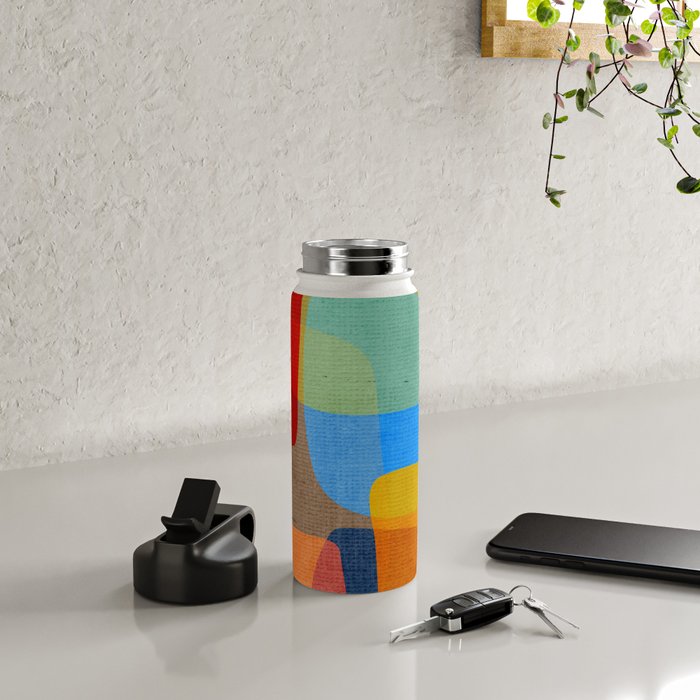 Mid-Century Modern Abstract Shapes Water Bottle Gallery Image 4