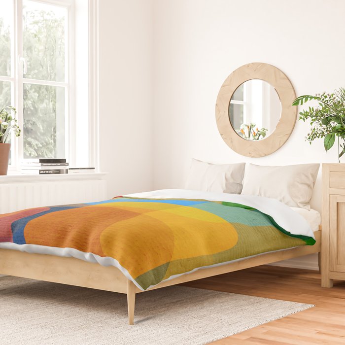 Mid-Century Modern Abstract Shapes Duvet Cover Gallery Image 2