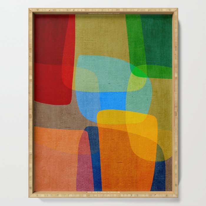 Mid-Century Modern Abstract Shapes Serving Tray Gallery Image 1