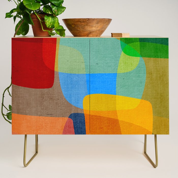 Mid-Century Modern Abstract Shapes Credenza Gallery Image 1