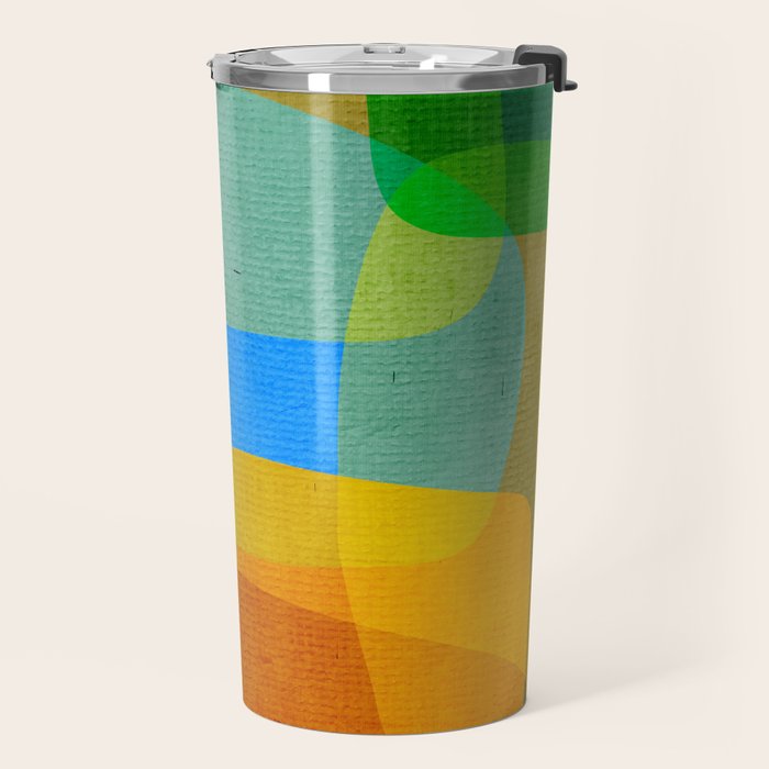 Mid-Century Modern Abstract Shapes Travel Mug Gallery Image 2