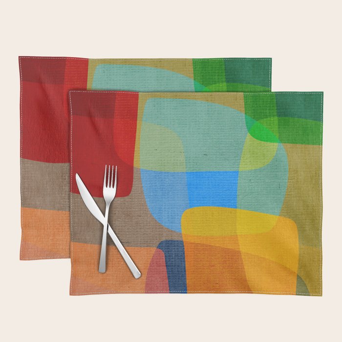 Mid-Century Modern Abstract Shapes Placemat Gallery Image 1