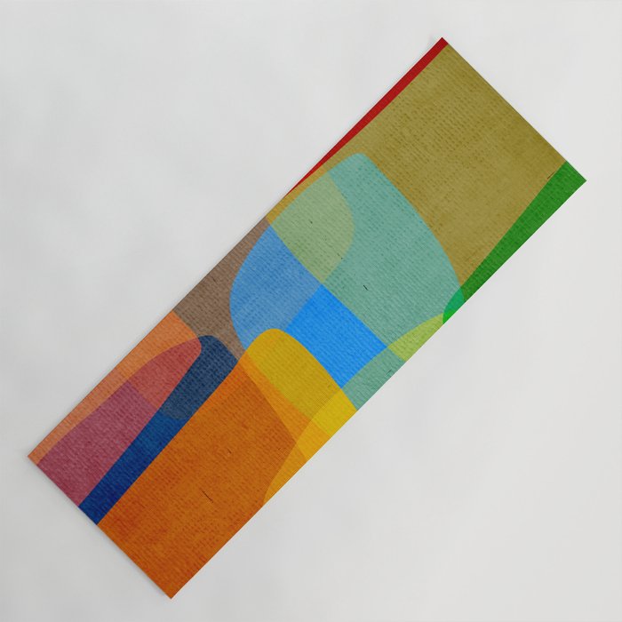 Mid-Century Modern Abstract Shapes Yoga Mat Gallery Image 1