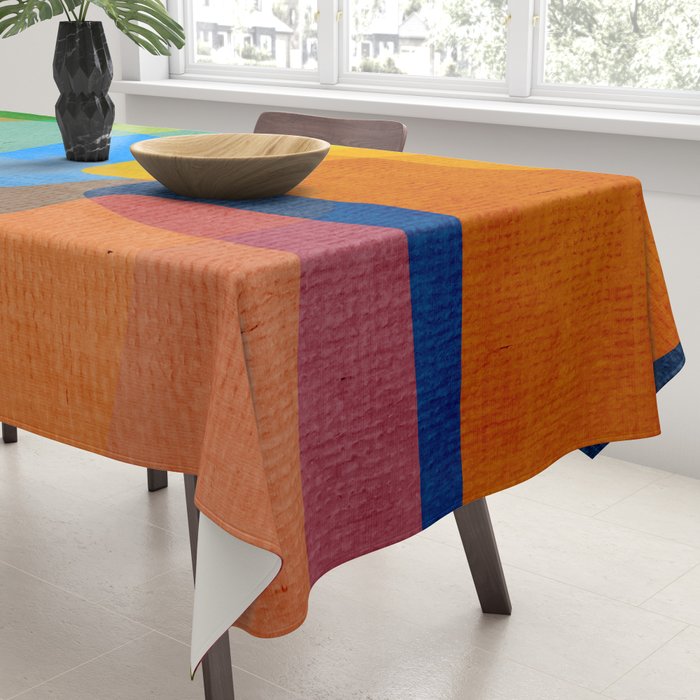 Mid-Century Modern Abstract Shapes Tablecloth Gallery Image 3