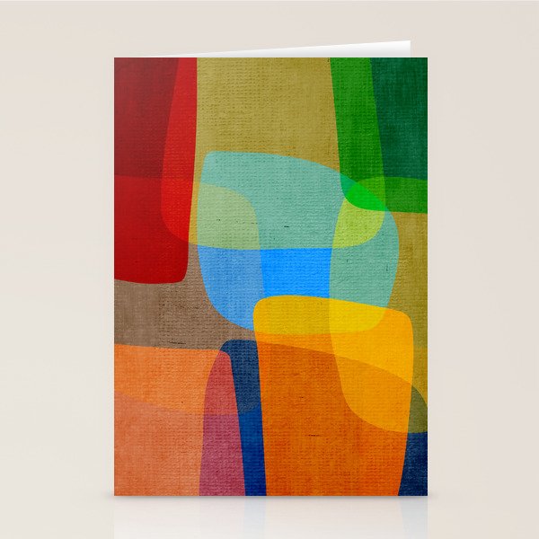Mid-Century Modern Abstract Shapes Stationery Card Gallery Image 2