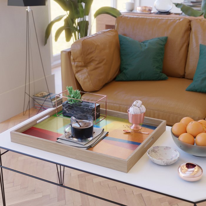 Mid-Century Modern Abstract Shapes Serving Tray Gallery Image 2