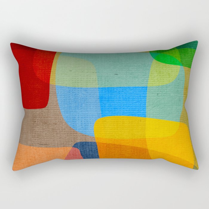 Mid-Century Modern Abstract Shapes Rectangular Pillow Gallery Image 2