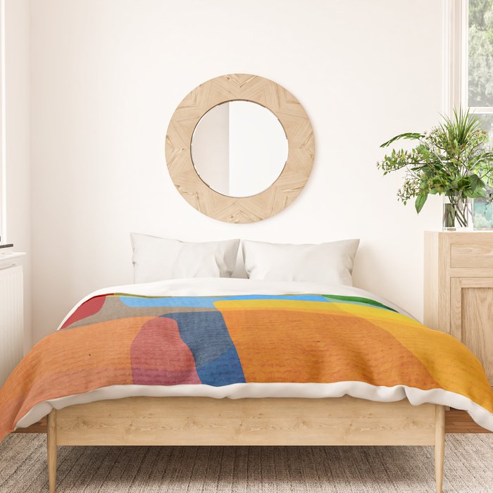 Mid-Century Modern Abstract Shapes Duvet Cover Gallery Image 3