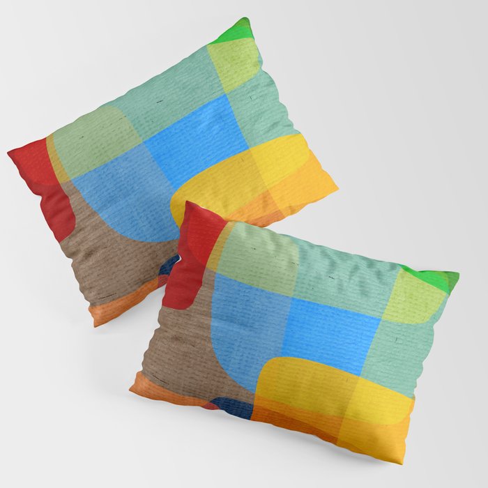 Mid-Century Modern Abstract Shapes Pillow Sham Gallery Image 3