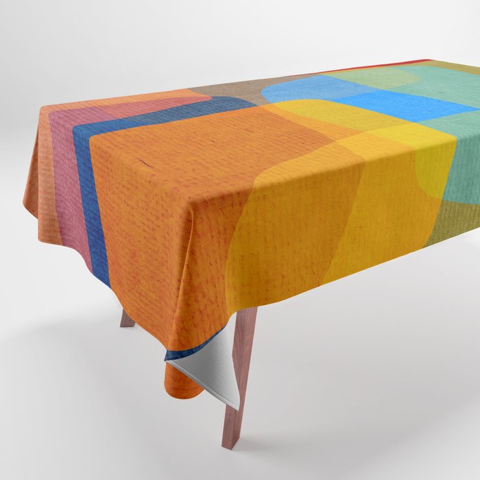 Mid-Century Modern Abstract Shapes Tablecloth Gallery Image 1