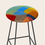 Mid-Century Modern Abstract Shapes Stool Gallery Image 2