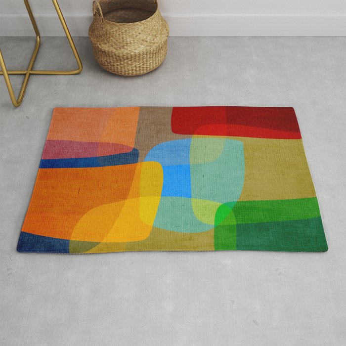 Mid-Century Modern Abstract Shapes Rug Gallery Image 1
