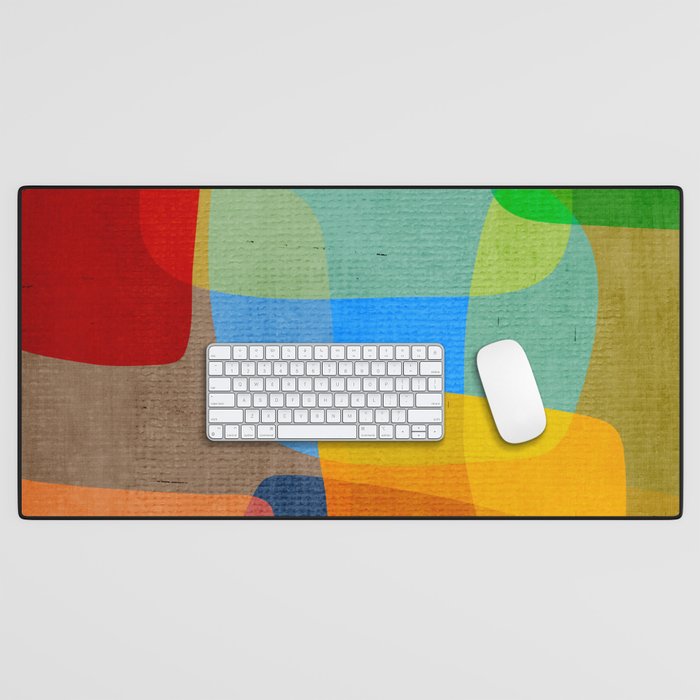 Mid-Century Modern Abstract Shapes Desk Mat Gallery Image 1