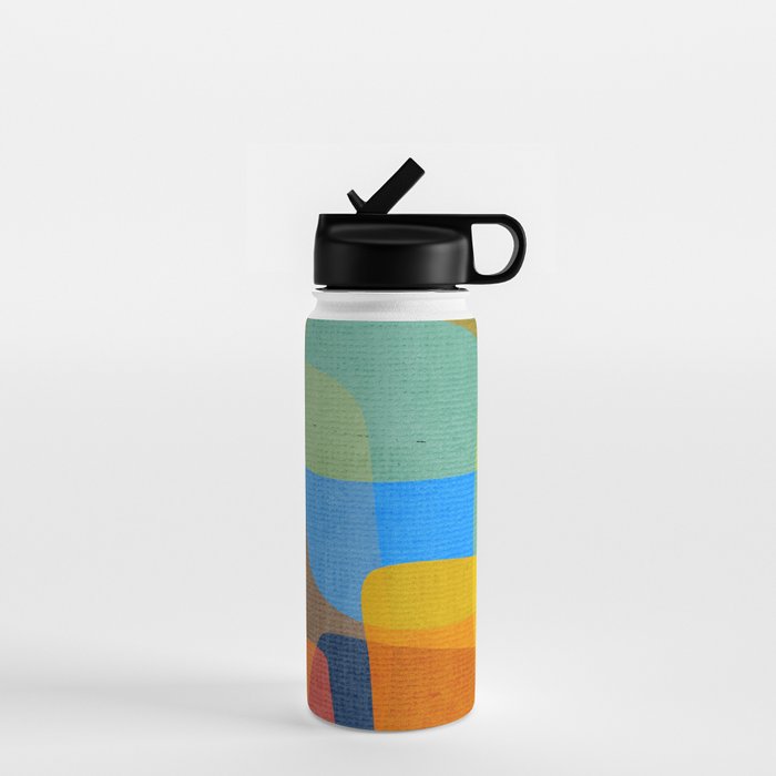 Mid-Century Modern Abstract Shapes Water Bottle Gallery Image 1