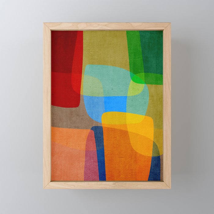 Mid-Century Modern Abstract Shapes Mini Art Print Gallery Image 1