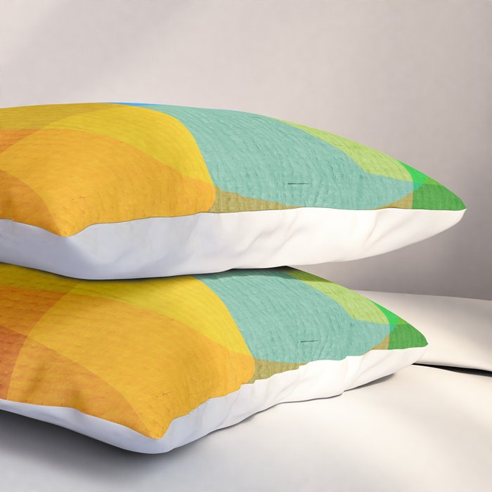 Mid-Century Modern Abstract Shapes Pillow Sham Gallery Image 3