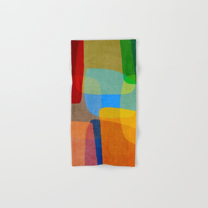 Mid-Century Modern Abstract Shapes Bath Towel Gallery Image 1