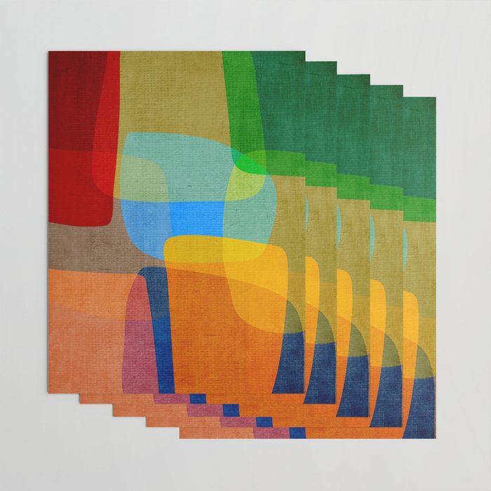 Mid-Century Modern Abstract Shapes Wrapping Paper Gallery Image 3