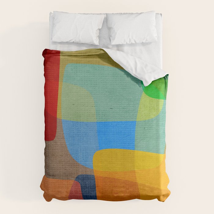 Mid-Century Modern Abstract Shapes Duvet Cover Gallery Image 6