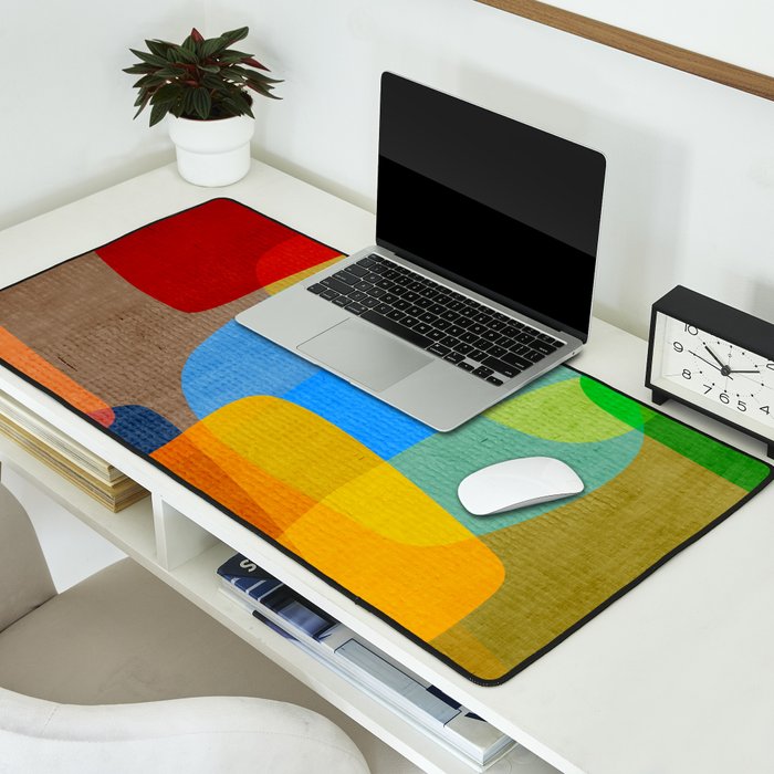Mid-Century Modern Abstract Shapes Desk Mat Gallery Image 2