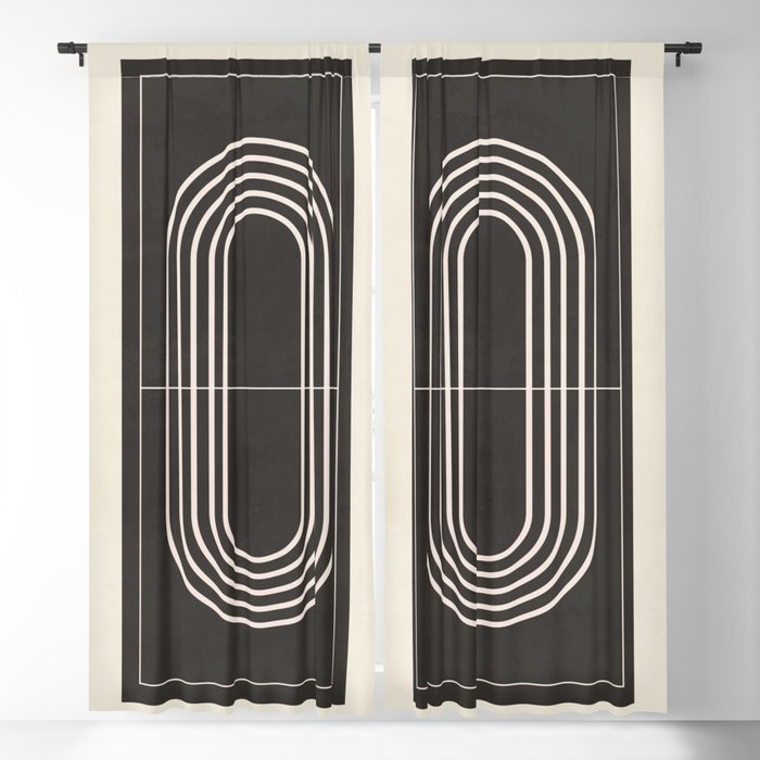 Minimal Geometric Line Art 4 Window Curtain Gallery Image 5