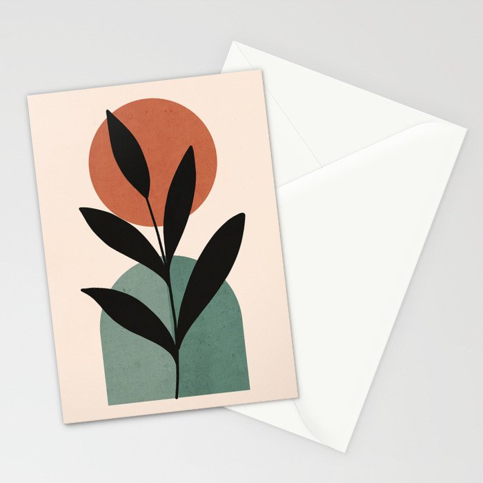 Abstract Art Tropical Leaf 16 Stationery Card Gallery Image 2
