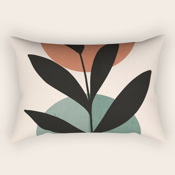 Abstract Art Tropical Leaf 16 Rectangular Pillow Gallery Image 1