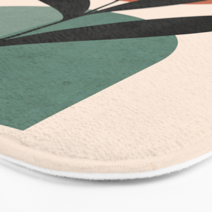 Abstract Art Tropical Leaf 16 Bath Mat Gallery Image 3