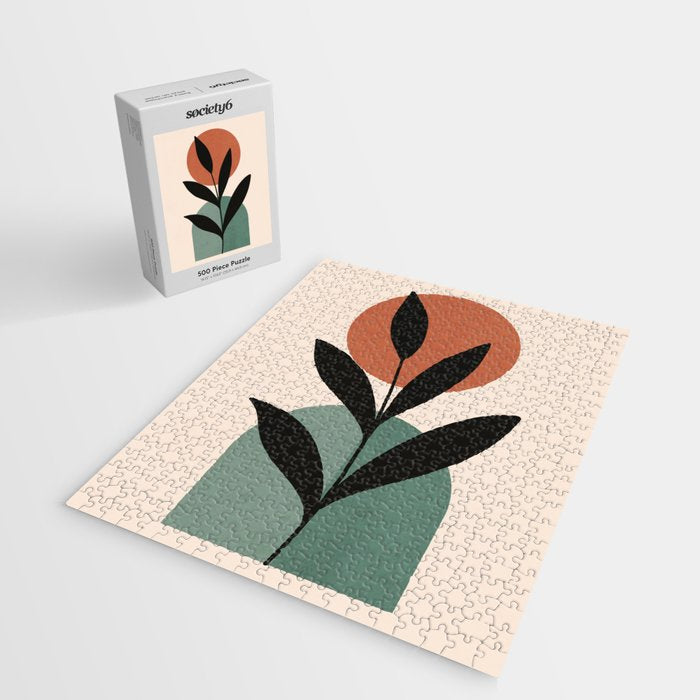 Abstract Art Tropical Leaf 16 Jigsaw Puzzle Gallery Image 2