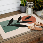 Abstract Art Tropical Leaf 16 Outdoor Rug Gallery Image 2
