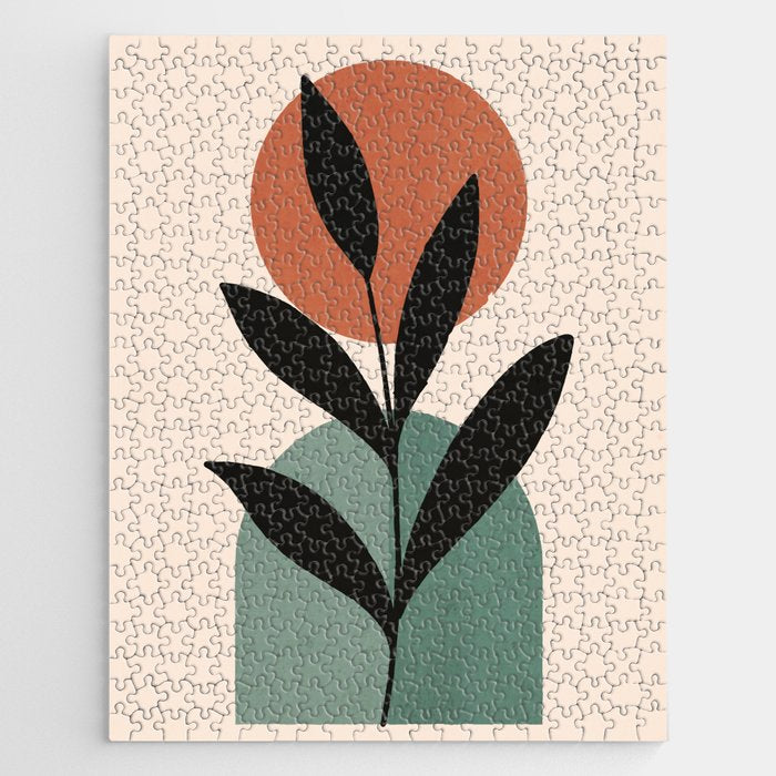 Abstract Art Tropical Leaf 16 Jigsaw Puzzle Gallery Image 1