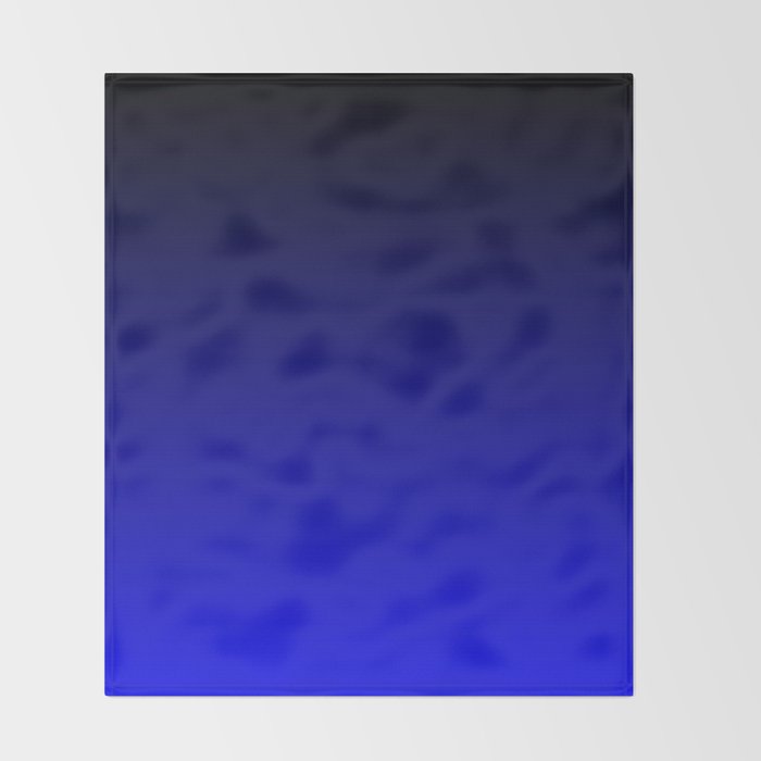 Black and Cobalt Gradient Throw Blanket Gallery Image 2
