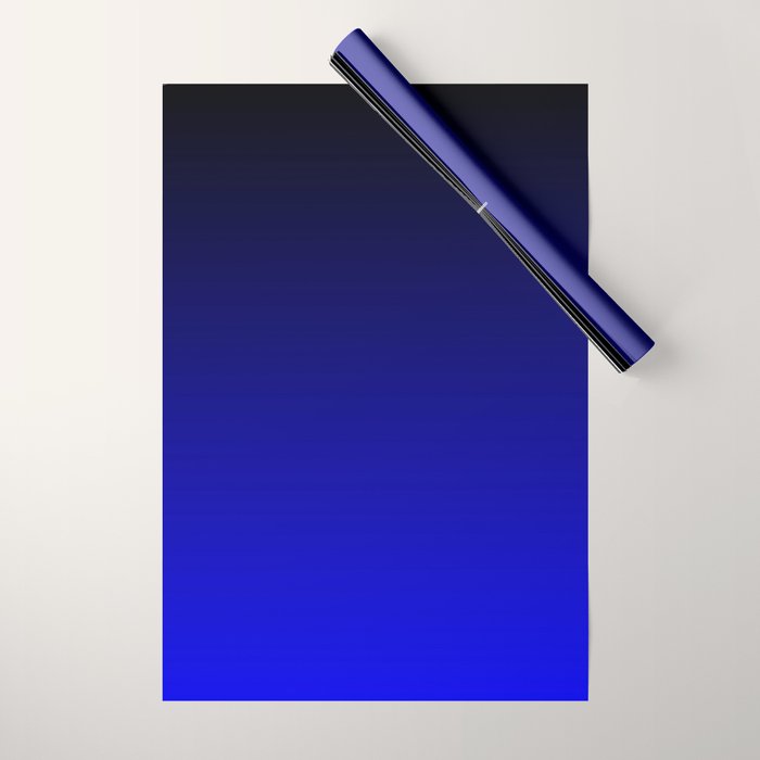 Black and Cobalt Gradient Wrapping Paper Gallery Image 1