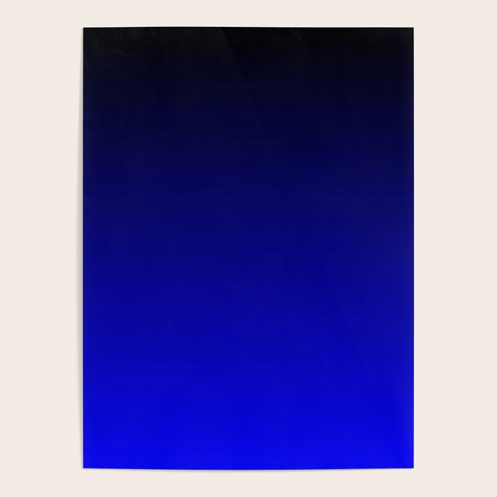 Black and Cobalt Gradient Poster Gallery Image 4