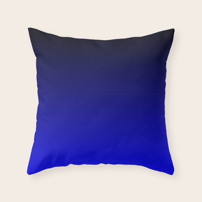 Black and Cobalt Gradient Throw Pillow Gallery Image 6