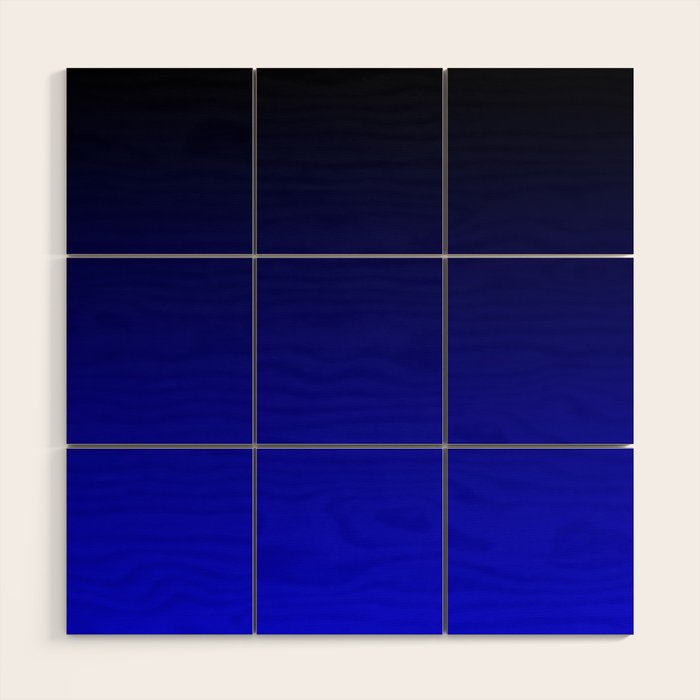 Black and Cobalt Gradient Wood Wall Art Gallery Image 1