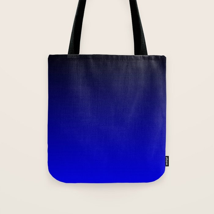 Black and Cobalt Gradient Tote Bag Gallery Image 1