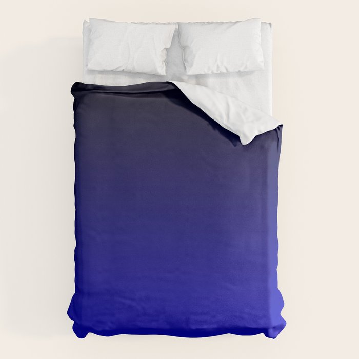 Black and Cobalt Gradient Duvet Cover Gallery Image 6