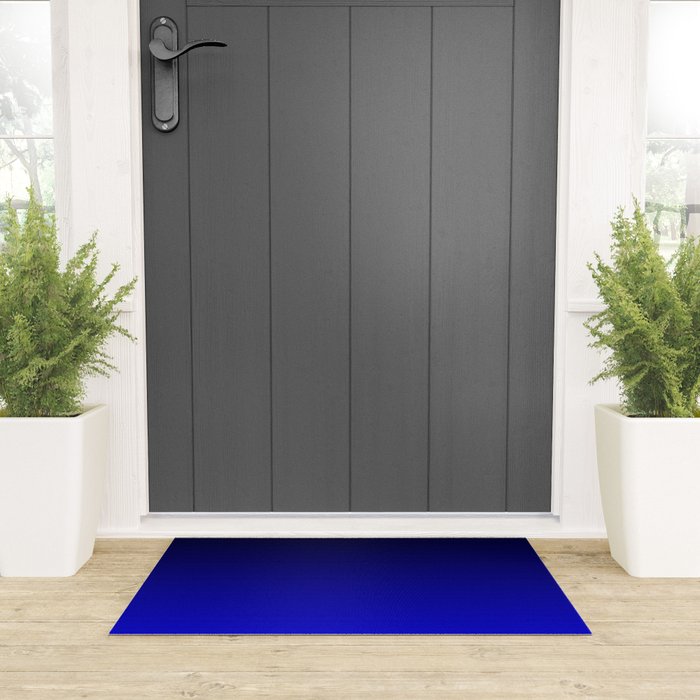 Black and Cobalt Gradient Welcome Mat Gallery Image 3