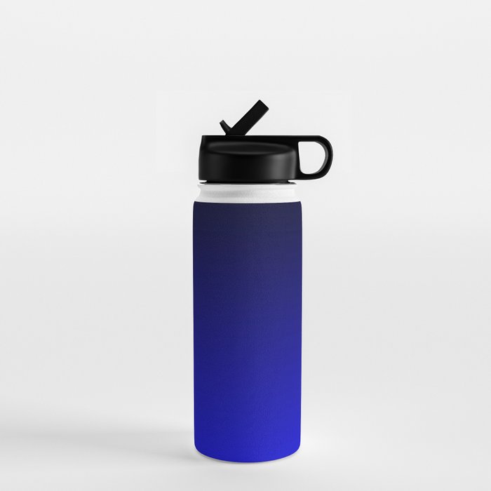 Black and Cobalt Gradient Water Bottle Gallery Image 1