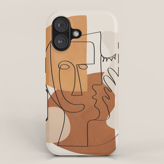 Abstract Clay Faces I iPhone Case Gallery Image 1