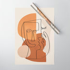 Abstract Clay Faces I Wrapping Paper Gallery Image 1