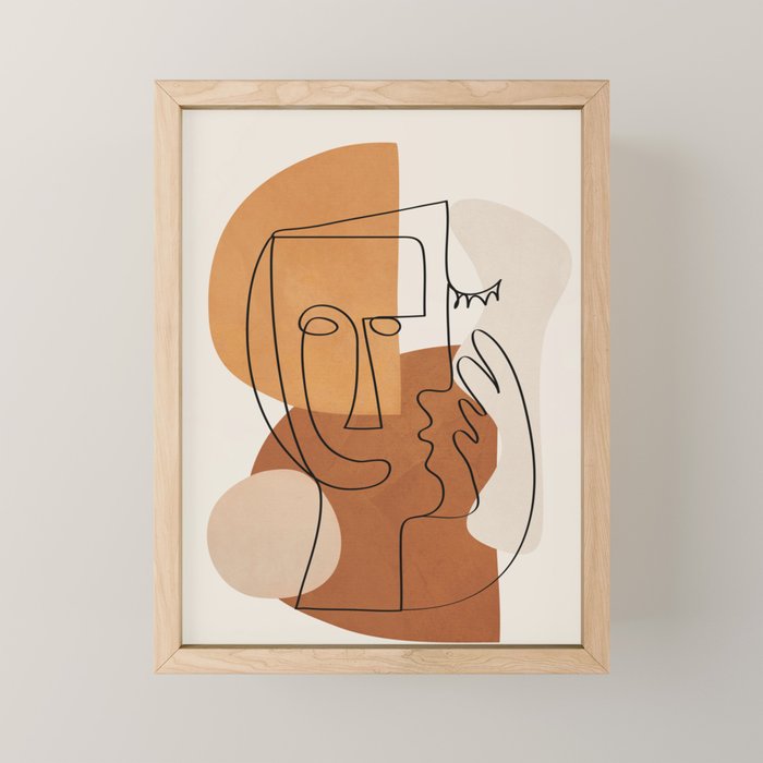 Abstract Clay Faces I Mini Art Print Gallery Image 1
