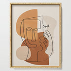 Abstract Clay Faces I Serving Tray Gallery Image 1