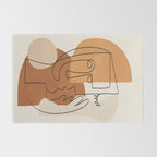Abstract Clay Faces I Rug Gallery Image 2