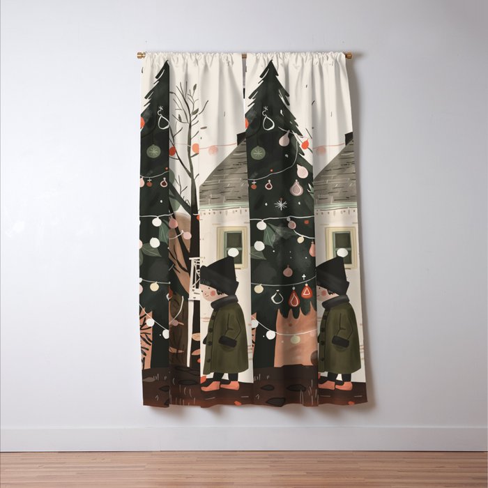 Little Joys of Winter Window Curtain Gallery Image 3