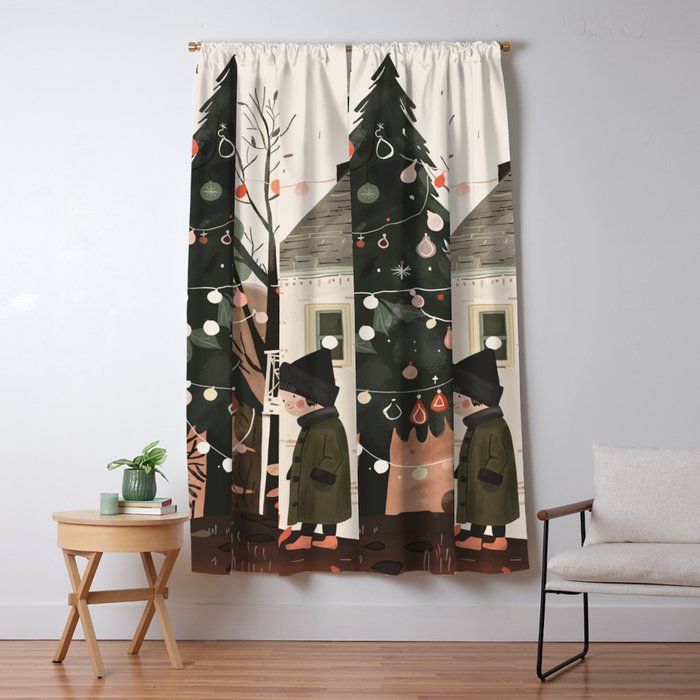 Little Joys of Winter Window Curtain Gallery Image 1