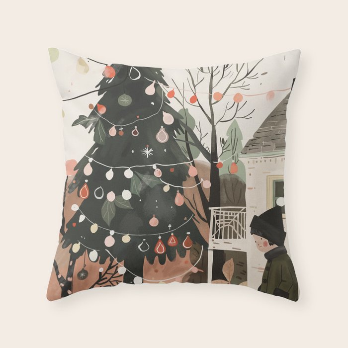 Little Joys of Winter Throw Pillow Gallery Image 6